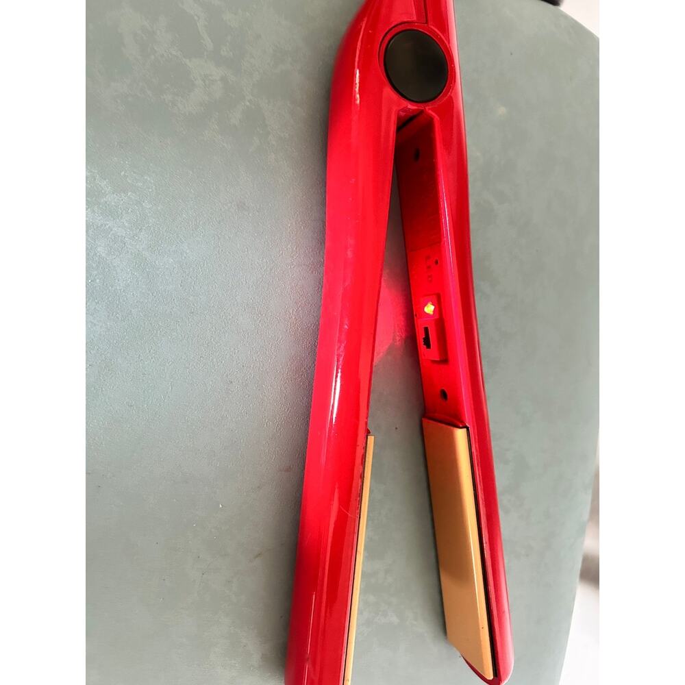 CHI Classic Tourmaline Ceramic 1 Flat Iron Hair Straightener Fire Red